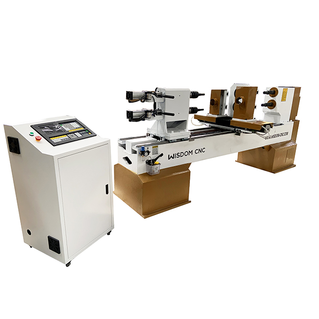 WSL1516 Double Axis CNC Wood Lathe Machine Price Wisdom CNC