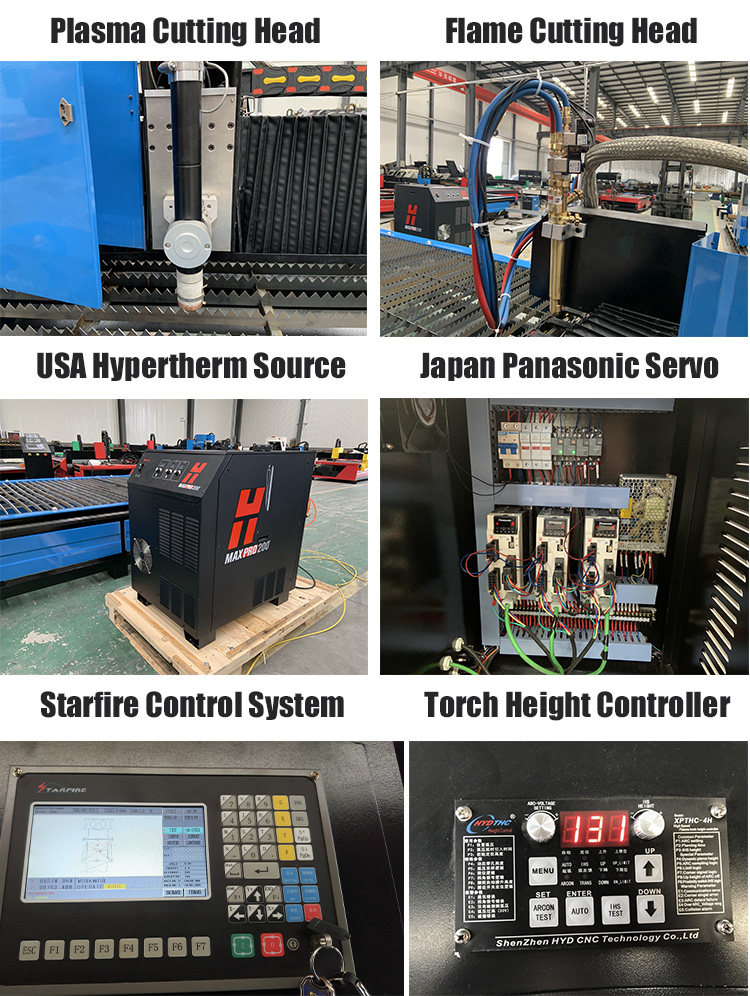 2mx6m Hypertherm 200a Table Plasma Cutting Machine