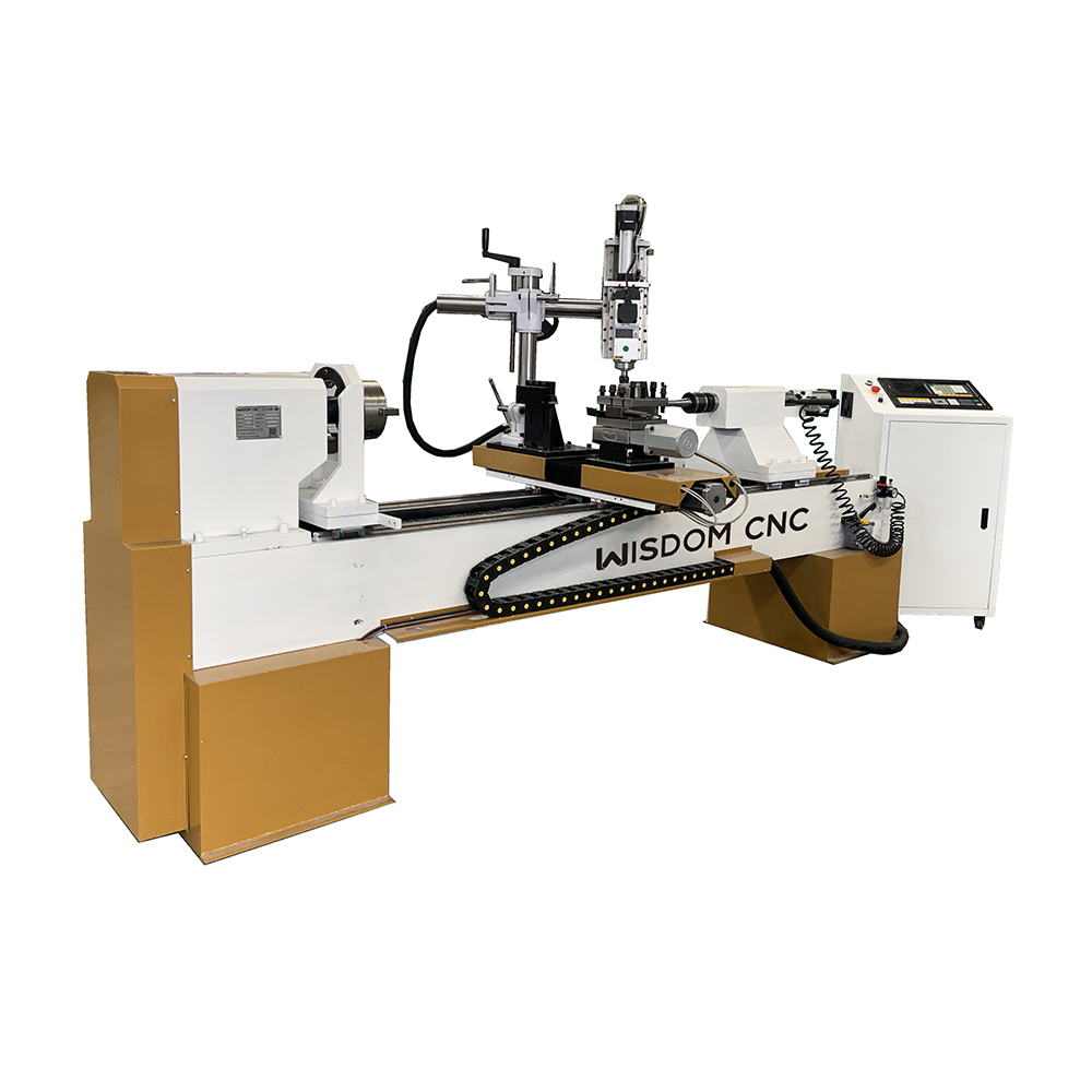 ATC CNC Wood Lathe Machine with Auto Tools Changer from Wisdom CNC